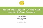 Recent Development in the  CESR  Sector Reform Process