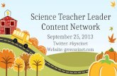 Science Teacher Leader Content Network