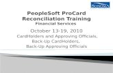 PeopleSoft  ProCard  Reconciliation Training Financial Services