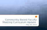 Community Based Faculty Meeting Curriculum Update
