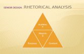 Senior Design    Rhetorical Analysis