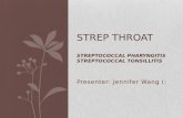 Strep throat Streptococcal pharyngitis streptococcal tonsillitis
