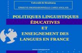 POLITIQUES LINGUISTIQUES  ÉDUCATIVES  ET  ENSEIGNEMENT DES LANGUES EN FRANCE
