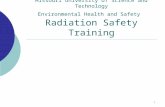 Missouri University of Science and Technology Environmental Health and Safety Radiation Safety Training