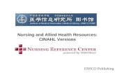 Nursing and Allied Health Resources: CINAHL Versions