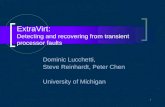 ExtraVirt:  Detecting and recovering from transient processor faults