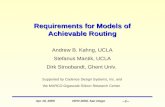 Requirements for Models of Achievable Routing