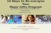 10 Ways to Re-energize Your Major Gifts Program
