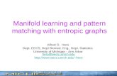 Manifold learning and pattern matching with entropic graphs