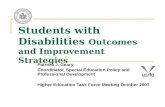 Students with Disabilities  Outcomes and Improvement Strategies