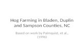 Hog Farming in Bladen, Duplin and Sampson Counties, NC