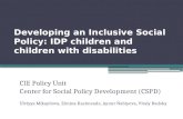 Developing an Inclusive Social Policy: IDP children and children with disabilities