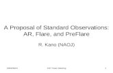A Proposal of Standard Observations: AR, Flare, and PreFlare