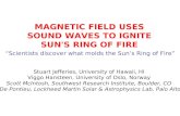 MAGNETIC FIELD USES SOUND WAVES TO IGNITE SUN'S RING OF FIRE