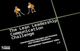 The  Lean  Leadership Communication  Challenge