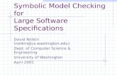 Symbolic Model Checking for  Large Software Specifications