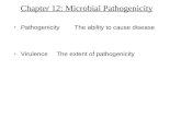 Chapter 12: Microbial Pathogenicity