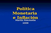 Política Monetaria  e Inflación