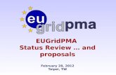EUGridPMA  Status Review … and proposals February 28, 2012 Taipei, TW