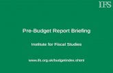 Pre-Budget Report Briefing