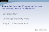 From the Learner Corpus to Learner Autonomy at First Certificate