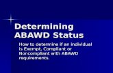Determining ABAWD Status