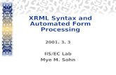 XRML Syntax and Automated Form Processing