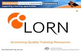 Accessing Quality Training Resources