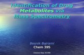 Identification of Drug  Metabolites  via Mass Spectrometry