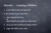 Tutorial … Creating a Website