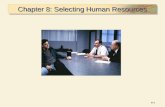 Chapter 8: Selecting Human Resources