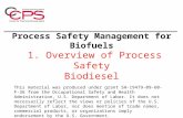1. Overview of Process Safety Biodiesel
