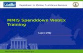 MMIS Spenddown WebEx Training