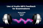 Use of Audio MP3 Feedback for Examinations