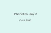 Phonetics, day 2