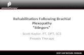 Rehabilitation Following Brachial Plexopathy “Stingers”