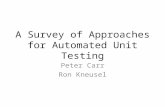 A Survey of Approaches for Automated Unit Testing