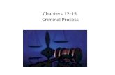 Chapters 12-15  Criminal Process