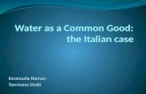 Water  as  a Common  Good : the  Italian  case