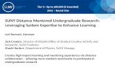 SUNY Distance Mentored Undergraduate Research: Leveraging System Expertise to Enhance Learning Lori  Bernard,  Geneseo