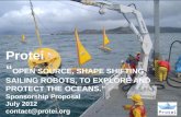 Protei “ OPEN SOURCE, SHAPE SHIFTING  SAILING ROBOTS, TO EXPLORE AND PROTECT THE OCEANS . ”
