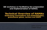 Technical Overview of NAMAs Underlying assumptions and methodologies, greenhouse gases, sectors and GWPs