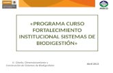 «PROGRAMA CURSO FORTALECIMIENTO INSTITUCIONAL SISTEMAS DE BIODIGESTIÓN »
