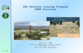DOE Uranium Leasing Program 2008 Overview