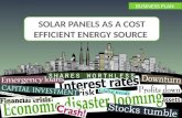 SOLAR PANELS AS A COST EFFICIENT ENERGY SOURCE