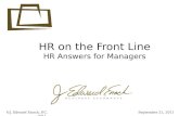 HR on the Front Line HR  Answers for Managers