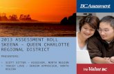 2013 Assessment Roll Skeena – Queen Charlotte Regional District Presenters: Scott Sitter – Assessor, North Region Tracey Love – Senior Appraiser, North Region