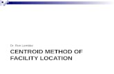 Centroid  method of facility location