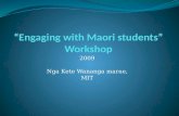 &acirc;&euro;&oelig;Engaging with Maori students&acirc;&euro;&zwnj;  Workshop
