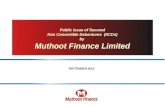 Public issue of Secured Non Convertible Debentures  (NCDs) by  Muthoot Finance Limited